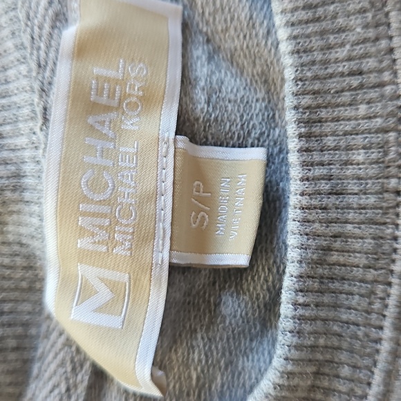 Michael Kors Small Gray Sweatshirt with Silver Studded Logo - Picture 6 of 10